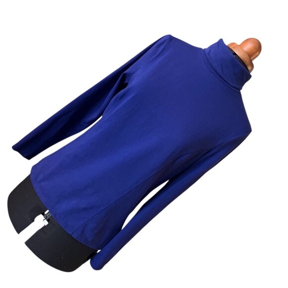 Two Coldwater Creek Supima Cotton Knit Turtleneck S (6-8) Blue & Red Long Sleeve - Picture 6 of 13